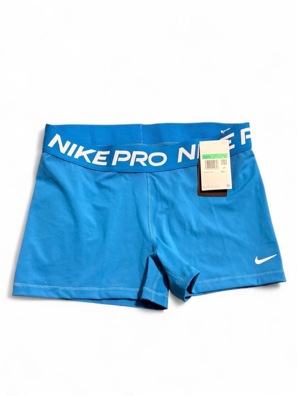 Nike Pro Women's Cyan Blue Bike Shorts